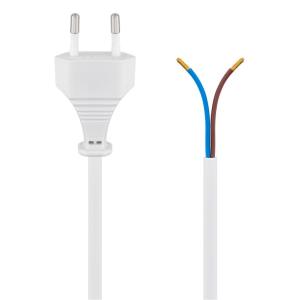 GOOBAY καλώδιο τροφοδοσίας 51345, 2x 0.75mm², 1.5m, λευκό | Καλώδια - Αντάπτορες | elabstore.gr