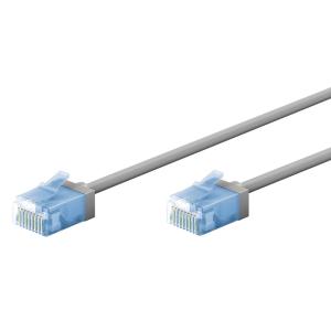 GOOBAY καλώδιο δικτύου 74226, CAT 6A U/UTP, slim, copper, 500MHz, 7.5m, γκρι | Καλώδια - Αντάπτορες | elabstore.gr