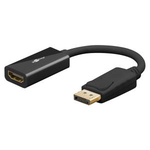 GOOBAY αντάπτορας DisplayPort σε HDMI 75269, 4K/60Hz, 0.1m, μαύρος | Καλώδια - Αντάπτορες | elabstore.gr