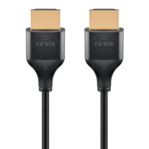 GOOBAY καλώδιο HDMI 75297 με Ethernet, slim, 8K/60Hz, 48 Gbps, 0.5m, μαύρο | Καλώδια - Αντάπτορες | elabstore.gr