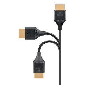 GOOBAY καλώδιο HDMI 75297 με Ethernet, slim, 8K/60Hz, 48 Gbps, 0.5m, μαύρο | Καλώδια - Αντάπτορες | elabstore.gr