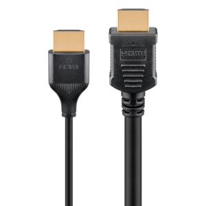 GOOBAY καλώδιο HDMI 75299 με Ethernet, slim, 8K/60Hz, 48 Gbps, 2m, μαύρο | Καλώδια - Αντάπτορες | elabstore.gr