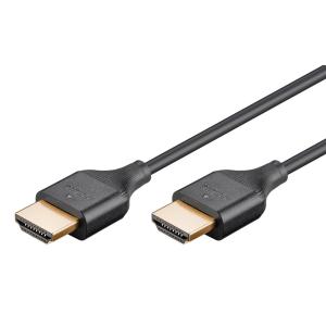 GOOBAY καλώδιο HDMI 75299 με Ethernet, slim, 8K/60Hz, 48 Gbps, 2m, μαύρο | Καλώδια - Αντάπτορες | elabstore.gr