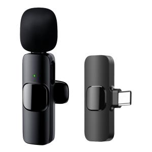APEXEL ασύρματο μικρόφωνο APL-MIC003, USB-C, 2.4GHz, μαύρο | Αξεσουάρ κινητών | elabstore.gr