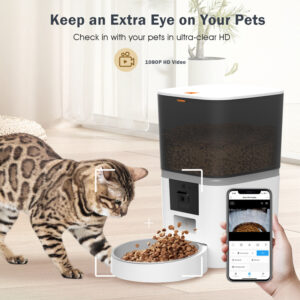 BRUNO smart ταΐστρα κατοικίδιων BRN-0237 με κάμερα 2MP, 6L, WiFi, λευκή | Οικιακός εξοπλισμός | elabstore.gr