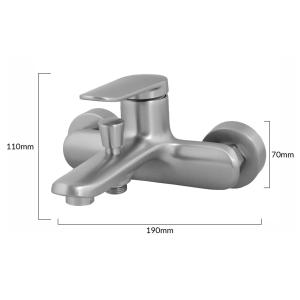 BRUNO μπαταρία τοίχου μπάνιου M31570-235C, αναμεικτική, ασημί | Οικιακός εξοπλισμός | elabstore.gr
