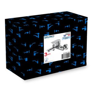 BRUNO μπαταρία τοίχου μπάνιου M31570-235C, αναμεικτική, ασημί | eLabstore.gr