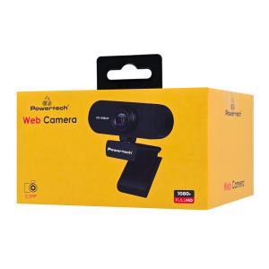 POWERTECH web camera PT-1382, 2MP, 1080p FHD, ρυθμιζόμενη εστίαση, 1.5m, μαύρη | Συνοδευτικά PC | elabstore.gr