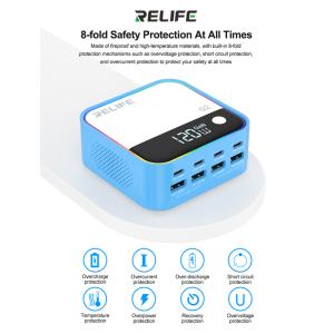 RELIFE σταθμός φόρτισης Q2, 4x USB-C & 4x USB, 120W, GaN, μπλε | Αξεσουάρ κινητών | elabstore.gr