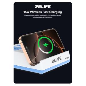RELIFE σταθμός φόρτισης RL-309H, USB/3x USB-C/3x DC/wireless, 72W, λευκός | Αξεσουάρ κινητών | elabstore.gr