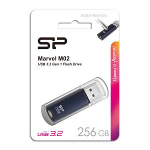 SILICON POWER USB Flash Drive Marvel M02, 256GB, USB 3.2, μπλε | Συνοδευτικά PC | elabstore.gr