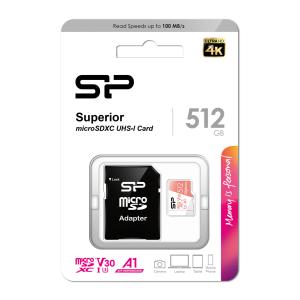 SILICON POWER κάρτα μνήμης microSDXC Superior, 512GB, C10 UHS-I U3 A1 V30 | eLabstore.gr SILICON POWER κάρτα μνήμης microSDXC Superior, 512GB, C10 UHS-I U3 A1 V30 | Συνοδευτικά PC | elabstore.gr