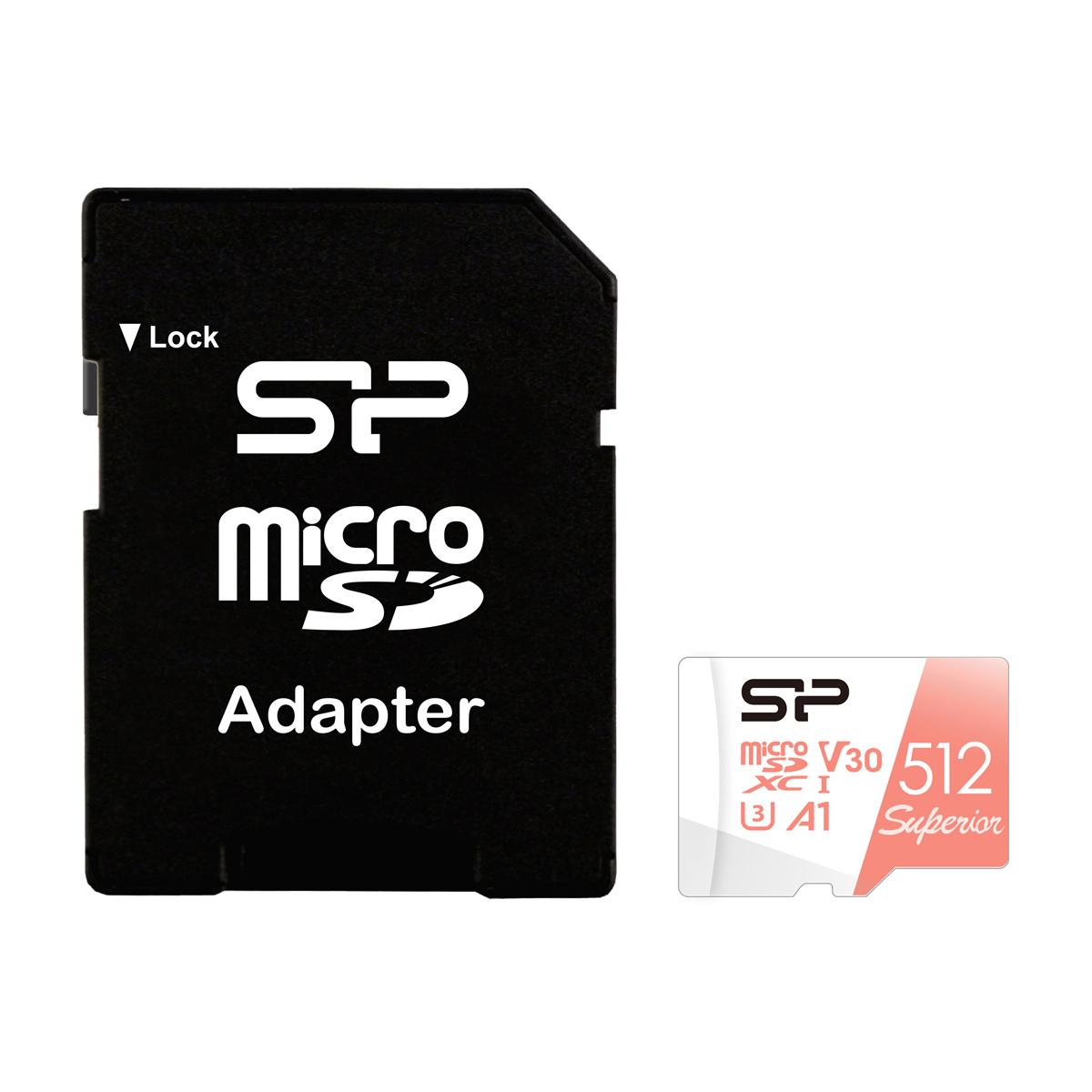 SILICON POWER κάρτα μνήμης microSDXC Superior, 512GB, C10 UHS-I U3 A1 V30 | eLabstore.gr SILICON POWER κάρτα μνήμης microSDXC Superior, 512GB, C10 UHS-I U3 A1 V30 | Συνοδευτικά PC | elabstore.gr