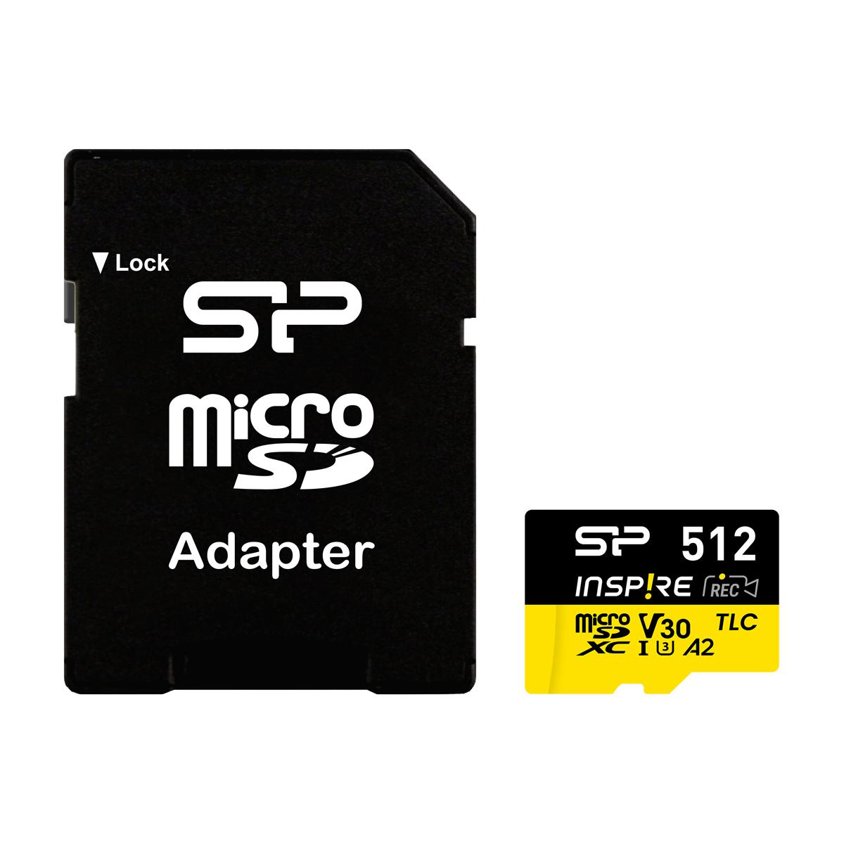 SILICON POWER κάρτα μνήμης microSDXC Inspire, 512GB, UHS-I U3 A1 V30 | eLabstore.gr SILICON POWER κάρτα μνήμης microSDXC Inspire, 512GB, UHS-I U3 A1 V30 | Συνοδευτικά PC | elabstore.gr
