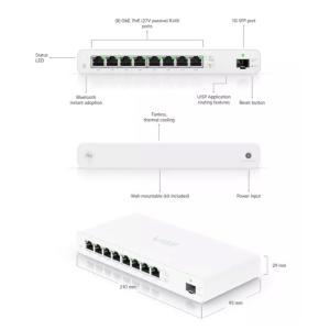 UBIQUITI router UISP-R, 8x Gigabit Ethernet Θύρες, 1000Mbps, PoE 30W | Δικτυακά | elabstore.gr