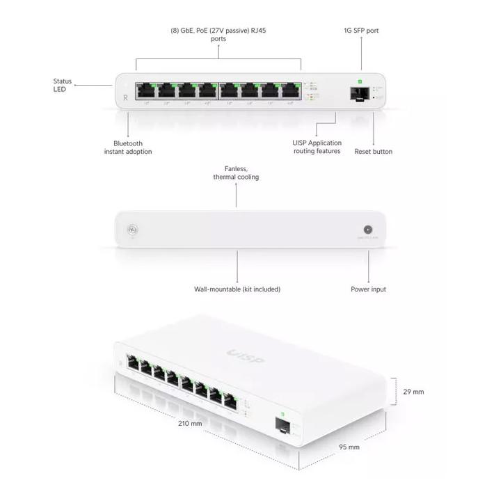 UBIQUITI router UISP-R, 8x Gigabit Ethernet Θύρες, 1000Mbps, PoE 30W | eLabstore.gr UBIQUITI router UISP-R, 8x Gigabit Ethernet Θύρες, 1000Mbps, PoE 30W | Δικτυακά | elabstore.gr