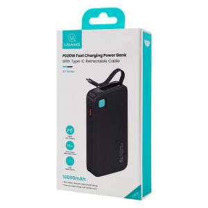 USAMS power bank CD224 με καλώδιο USB-C, 2x θύρες εξόδου, 10000mAh, 20W, μαύρο | eLabstore.gr USAMS power bank CD224 με καλώδιο USB-C, 2x θύρες εξόδου, 10000mAh, 20W, μαύρο | eLabstore.gr