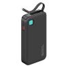 USAMS power bank CD225 με καλώδιο Lightning, 2x θύρες εξόδου, 10000mAh, 20W, μαύρο | Αξεσουάρ κινητών | elabstore.gr