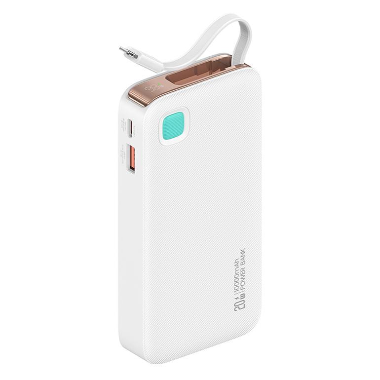 USAMS power bank CD225 με καλώδιο Lightning, 2x θύρες εξόδου, 10000mAh, 20W, λευκό | eLabstore.gr USAMS power bank CD225 με καλώδιο Lightning, 2x θύρες εξόδου, 10000mAh, 20W, λευκό | Αξεσουάρ κινητών | elabstore.gr