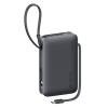 USAMS power bank CD228 με 2x καλώδια, 2x θύρες εξόδου, 10000mAh, 20W, γκρι | Αξεσουάρ κινητών | elabstore.gr