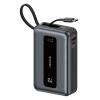 USAMS power bank CD243 με καλώδιο USB-C, 2x θύρες εξόδου, 20000mAh, 65W, γκρι | Αξεσουάρ κινητών | elabstore.gr