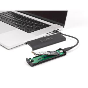 DELOCK θήκη για M.2 NVMe PCIe/SATA SSD 42031, 20Gbps, tool free, μαύρη | Συνοδευτικά PC | elabstore.gr
