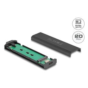 DELOCK θήκη για M.2 NVMe PCIe/SATA SSD 42031, 20Gbps, tool free, μαύρη | Συνοδευτικά PC | elabstore.gr