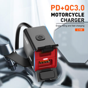 LDNIO φορτιστής μοτοσυκλέτας C108 με καλώδιο, USB/USB-C, 60W, μαύρος | Αξεσουάρ κινητών | elabstore.gr