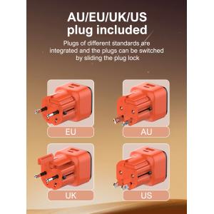 LDNIO φορτιστής τοίχου Q2420 με καλώδιο, USB/USB-C, 45W, universal πρίζα, πορτοκαλί | Αξεσουάρ κινητών | elabstore.gr