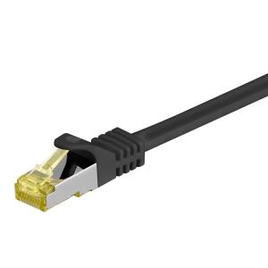 GOOBAY καλώδιο δικτύου 91626, CAT 7 S/FTP, copper, 500MHz, 5m, μαύρο | Καλώδια - Αντάπτορες | elabstore.gr