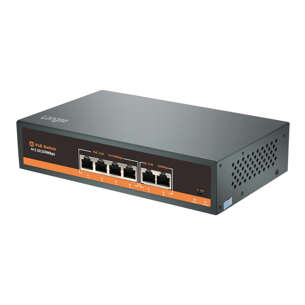 LONGSE PoE switch HT42FA με 4x LAN & 2x WAN θύρες, 10/100Mbps | eLabstore.gr LONGSE PoE switch HT42FA με 4x LAN & 2x WAN θύρες, 10/100Mbps | Δικτυακά | elabstore.gr