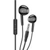 KAKUSIGA earphones με μικρόφωνο KSC-1301, 3.5mm σύνδεση, 14mm, 1.1m, μαύρα | Αξεσουάρ κινητών | elabstore.gr