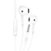 KAKUSIGA earphones με μικρόφωνο KSC-1301, 3.5mm σύνδεση, 14mm, 1.1m, λευκά | Αξεσουάρ κινητών | elabstore.gr