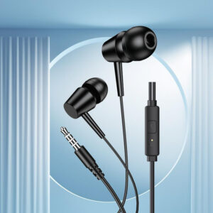 KAKUSIGA earphones με μικρόφωνο KSC-1303, 3.5mm σύνδεση, 10mm, 1.1m, μαύρα | Αξεσουάρ κινητών | elabstore.gr