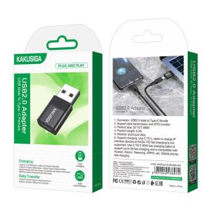 KAKUSIGA αντάπτορας USB-C σε USB KSC-1407, 480Mbps, 60W, μαύρος | eLabstore.gr KAKUSIGA αντάπτορας USB-C σε USB KSC-1407, 480Mbps, 60W, μαύρος | Καλώδια - Αντάπτορες | elabstore.gr
