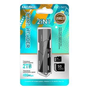 KAKUSIGA card reader KSC-1411 για SD & micro SD, 480Mbps, USB σύνδεση, μαύρο | Συνοδευτικά PC | elabstore.gr