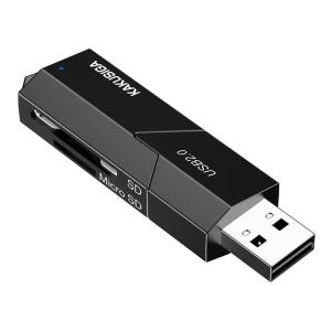 KAKUSIGA card reader KSC-1411 για SD & micro SD, 480Mbps, USB σύνδεση, μαύρο | Συνοδευτικά PC | elabstore.gr
