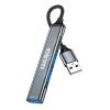 KAKUSIGA USB hub KSC-1416, 4x θυρών, USB 3.0, 5Gbps, USB σύνδεση, γκρι | Συνοδευτικά PC | elabstore.gr