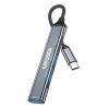 KAKUSIGA USB hub KSC-1417, 4x θυρών, USB 3.0, 5Gbps, USB-C σύνδεση, γκρι | Συνοδευτικά PC | elabstore.gr
