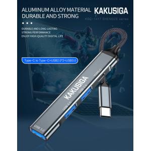 KAKUSIGA USB hub KSC-1417, 4x θυρών, USB 3.0, 5Gbps, USB-C σύνδεση, γκρι | Συνοδευτικά PC | elabstore.gr