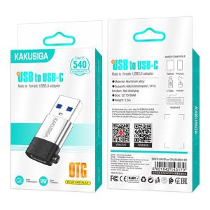 KAKUSIGA αντάπτορας USB-C σε USB KSC-1421, 5Gbps, 18W, γκρι | eLabstore.gr KAKUSIGA αντάπτορας USB-C σε USB KSC-1421, 5Gbps, 18W, γκρι | Καλώδια - Αντάπτορες | elabstore.gr