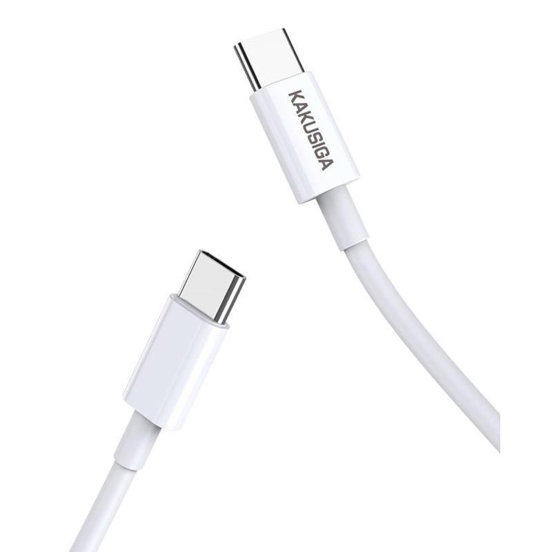KAKUSIGA καλώδιο USB-C σε USB-C KSC-653, 100W, 480Mbps, 25cm, λευκό | eLabstore.gr KAKUSIGA καλώδιο USB-C σε USB-C KSC-653, 100W, 480Mbps, 25cm, λευκό | Καλώδια - Αντάπτορες | elabstore.gr