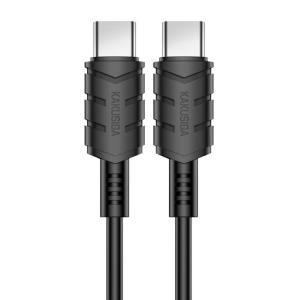 KAKUSIGA καλώδιο USB-C σε USB-C KSC-710, 60W, 480Mbps, 1.2m, μαύρο | Καλώδια - Αντάπτορες | elabstore.gr