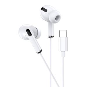 KAKUSIGA earphones με μικρόφωνο KSC-727, USB-C σύνδεση, 14.2mm, 1.2m, λευκά | Αξεσουάρ κινητών | elabstore.gr