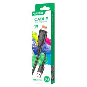 KAKUSIGA καλώδιο Lightning σε USB KSC-805, 12W, 480Mbps, 1m, μαύρο | Καλώδια - Αντάπτορες | elabstore.gr