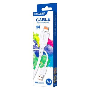 KAKUSIGA καλώδιο Lightning σε USB KSC-805, 12W, 480Mbps, 1m, λευκό | Καλώδια - Αντάπτορες | elabstore.gr