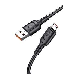 KAKUSIGA καλώδιο micro USB σε USB KSC-805, 12W, 480Mbps, 1m, μαύρο | Καλώδια - Αντάπτορες | elabstore.gr