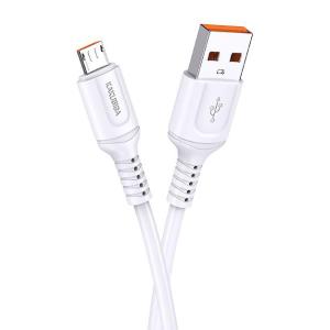 KAKUSIGA καλώδιο micro USB σε USB KSC-805, 12W, 480Mbps, 1m, λευκό | Καλώδια - Αντάπτορες | elabstore.gr