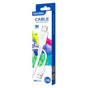 KAKUSIGA καλώδιο micro USB σε USB KSC-805, 12W, 480Mbps, 1m, λευκό | Καλώδια - Αντάπτορες | elabstore.gr