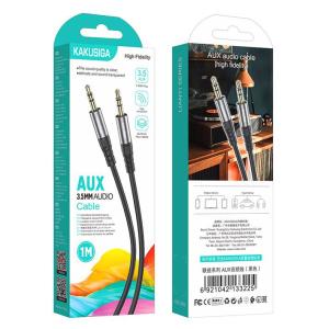 KAKUSIGA καλώδιο ήχου 3.5mm KSC-892, AUX, 1m, μαύρο | Καλώδια - Αντάπτορες | elabstore.gr